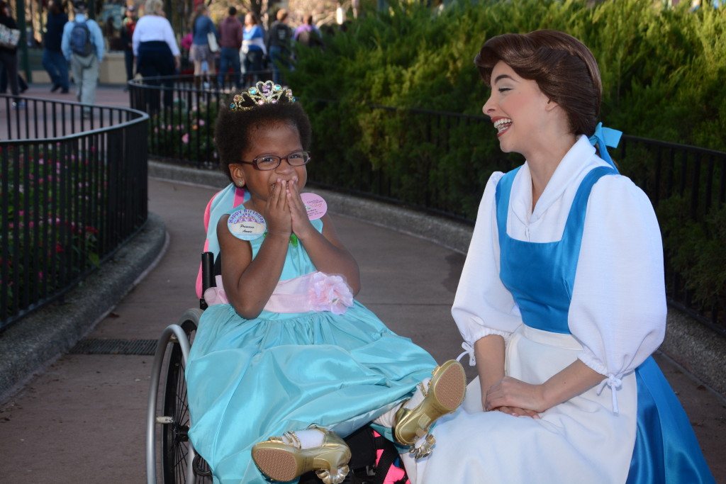 annie with disney character belle