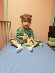 Little girl in hospital 