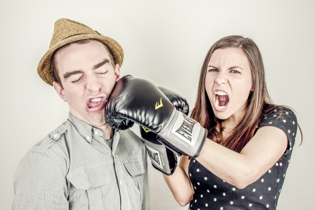 boxing, fighting, arguing, couple