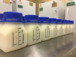 Milk bank mothers milk jugs