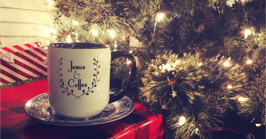 Coffee Mug and Christmas Tree