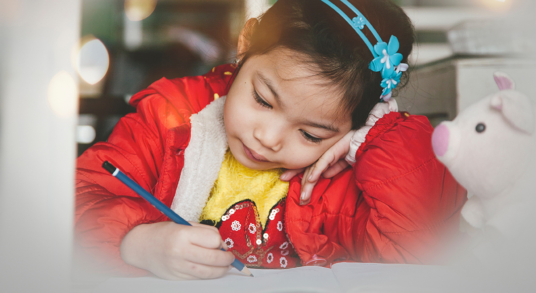 Track your child's developmental milestones, like writing.