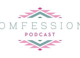 Momfessions Podcast logo, a Fort Worth Moms production, celebrates one year and releases new logo.