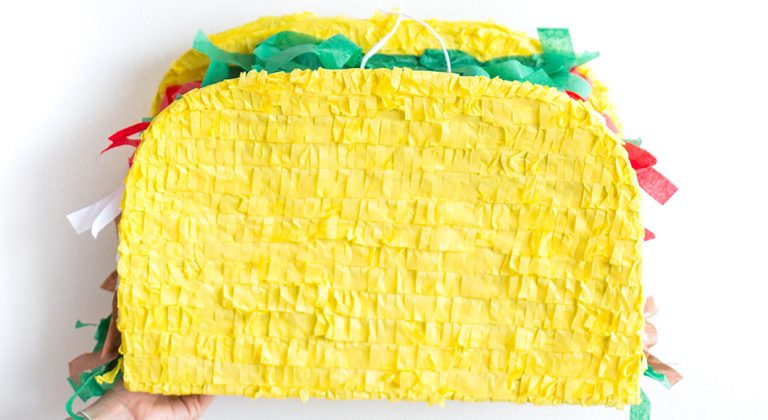 decorate with taco pinatas on Cinco de mayo