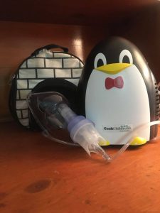 Meet Penny, my son's nebulizer he uses to treat his asthma.