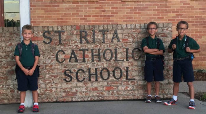 Kids attend a Catholic school, which is a parochial school option.