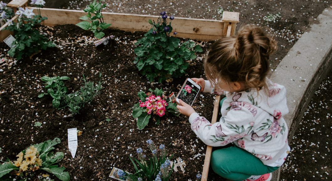 Children enjoy planting flowers and seeing things grow.