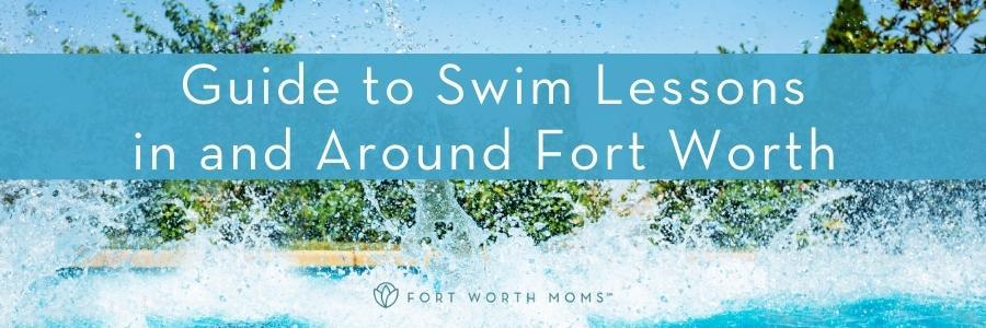 header graphic for guide to swim lessons in Fort Worth