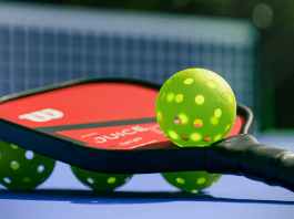 Playing pickleball is fun for the whole family.