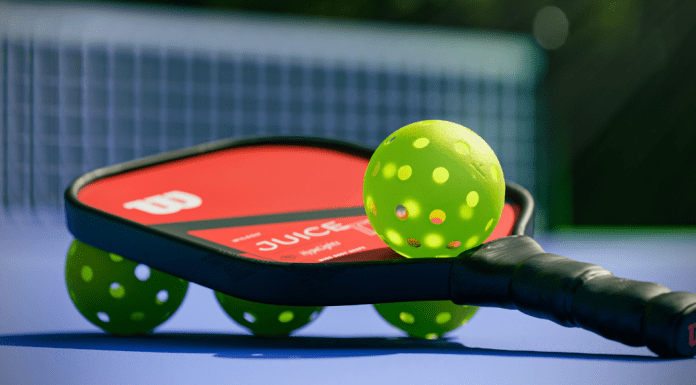 Playing pickleball is fun for the whole family.
