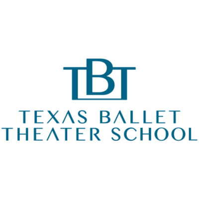 dark teal logo in all caps reading "Texas Ballet Theater School"
